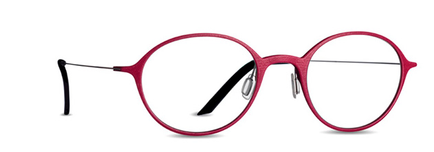 Marsala Red - Silver Brushed Temple
