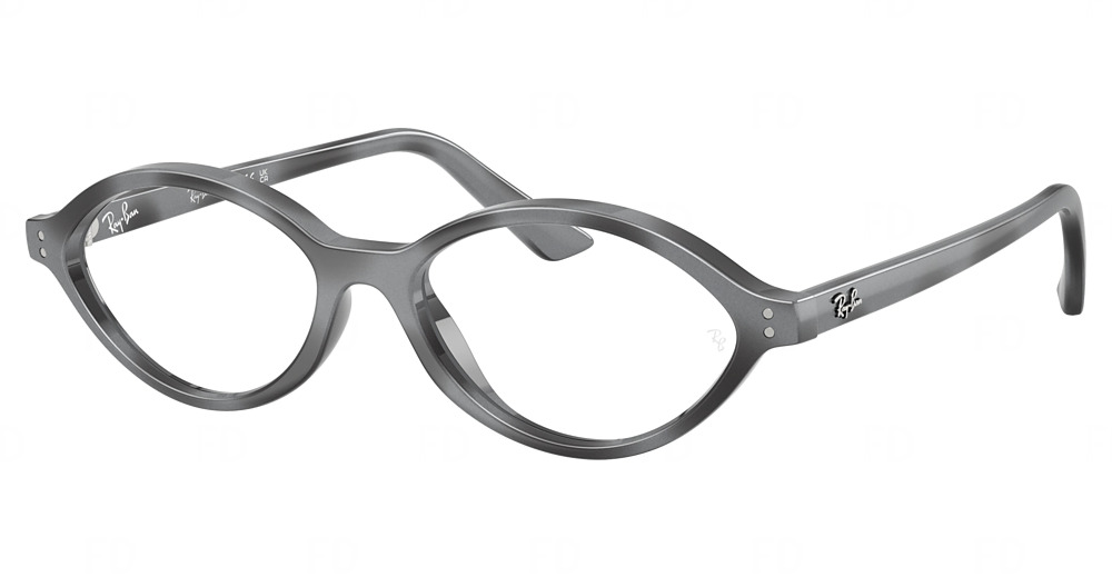 Ray-Ban RX7265 round eyeglasses in Dark Grey Havana