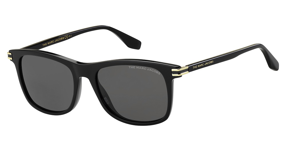 Marc Jacobs MARC 530/S rectangle sunglasses in Black Gold/Grey