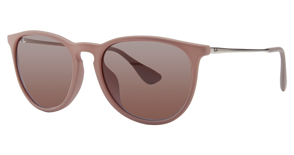 Ray-Ban RB4216 round sunglasses in Matte Black/Green