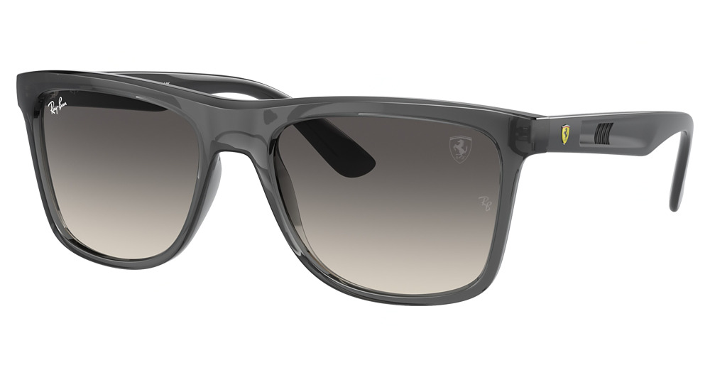 Ray-Ban RB4413M square sunglasses in Transparent Grey/Grey Gradient