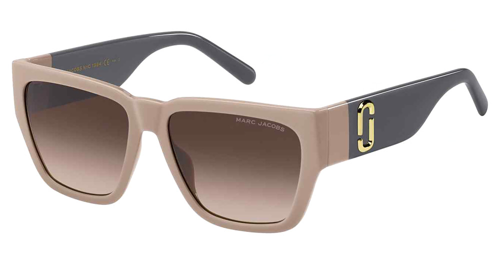 Marc Jacobs MARC 646/S rectangle sunglasses in Beige Gre/Brown Shaded