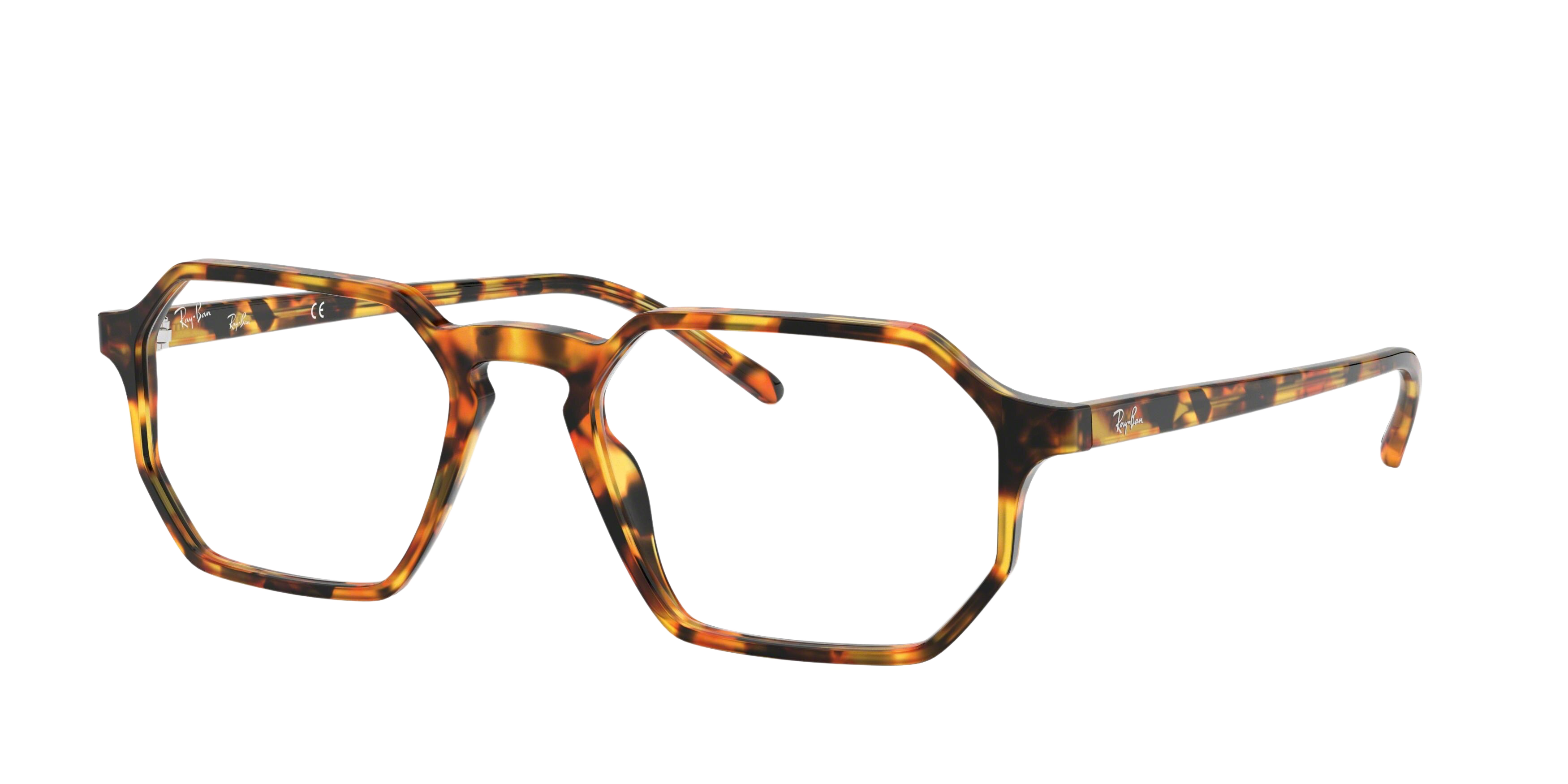 Ray-Ban RX5370 square eyeglasses in Havana Red