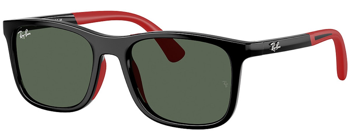 BLACK ON RUBBER RED / DARK GREEN