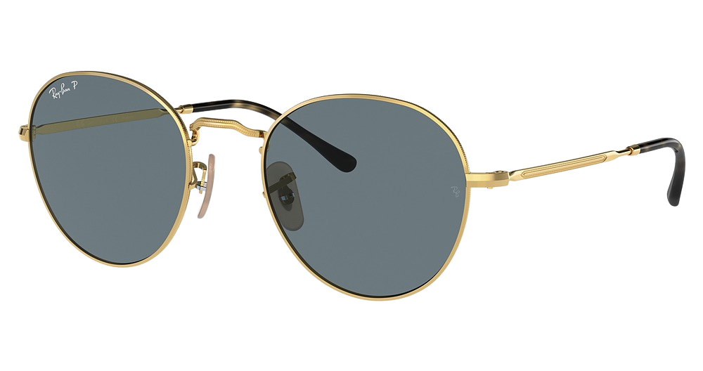 Ray-Ban RB3582 DAVID round sunglasses in Arista/Dark Blue Polarized