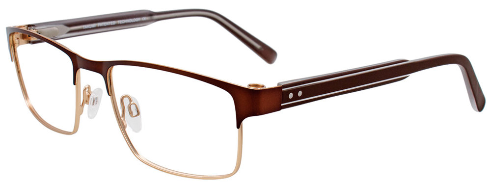 Satin Dark Brown & Gold / Brown
