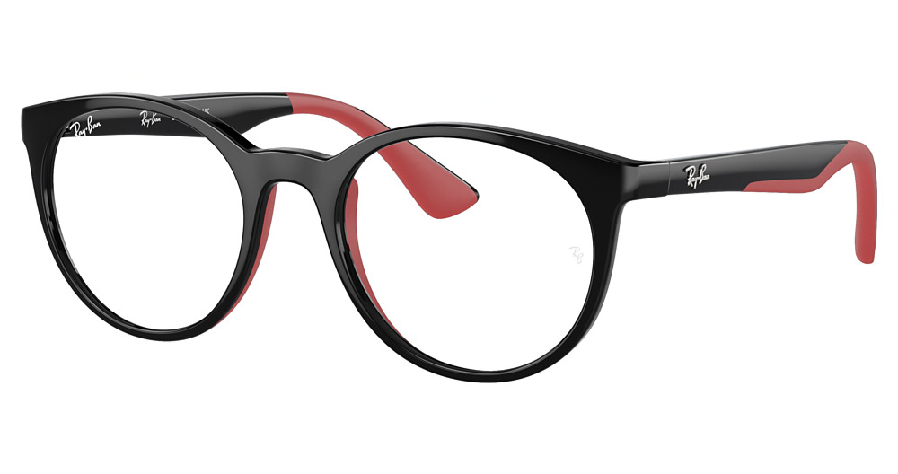 BLACK ON RUBBER RED