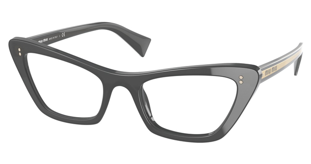 Miu Miu MU 03TV cateye eyeglasses in Opal Black