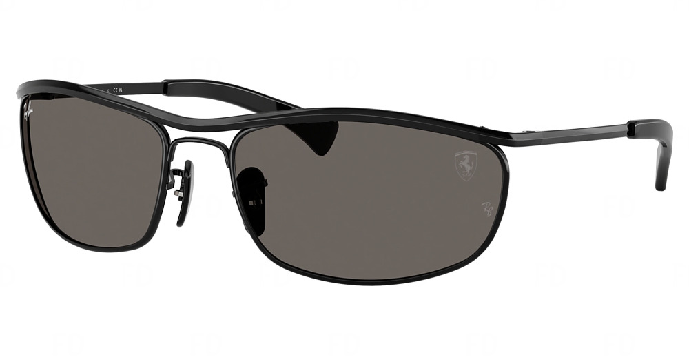 Ray-Ban RB3819M round sunglasses in Black/Dark Grey
