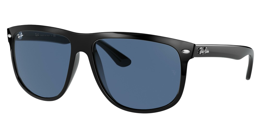 Ray-Ban RB4147 BOYFRIEND round sunglasses in Black/Dark Blue