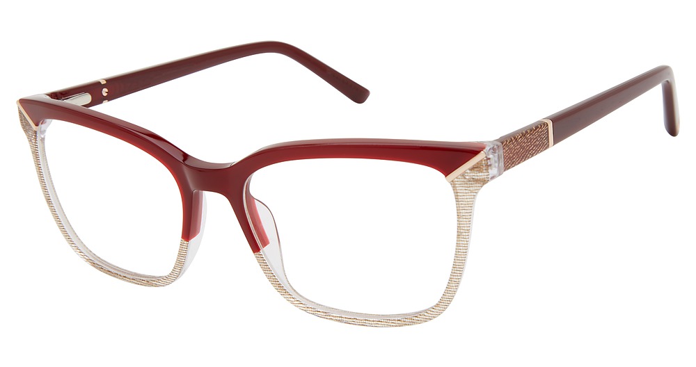 burgundy / rose gold
