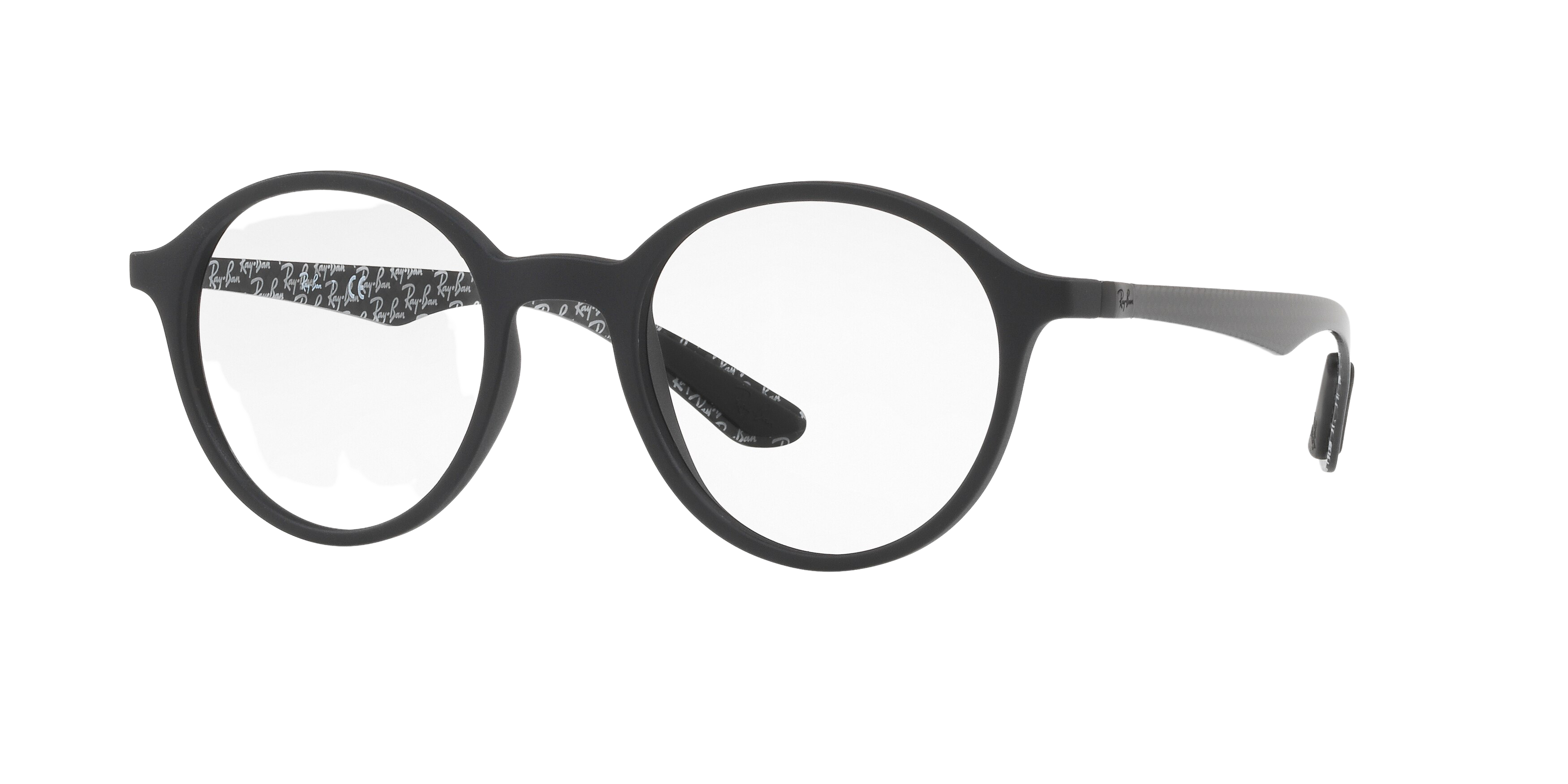 Ray-Ban RX8904 round eyeglasses in Matte Black