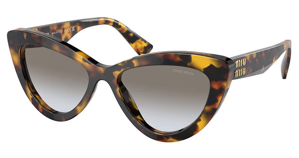 Miu Miu MU 04YS cateye sunglasses in Honey Havana/Gradient Grey