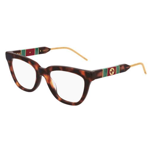 Gucci GG0601O cateye eyeglasses in Havana Havana Transparent