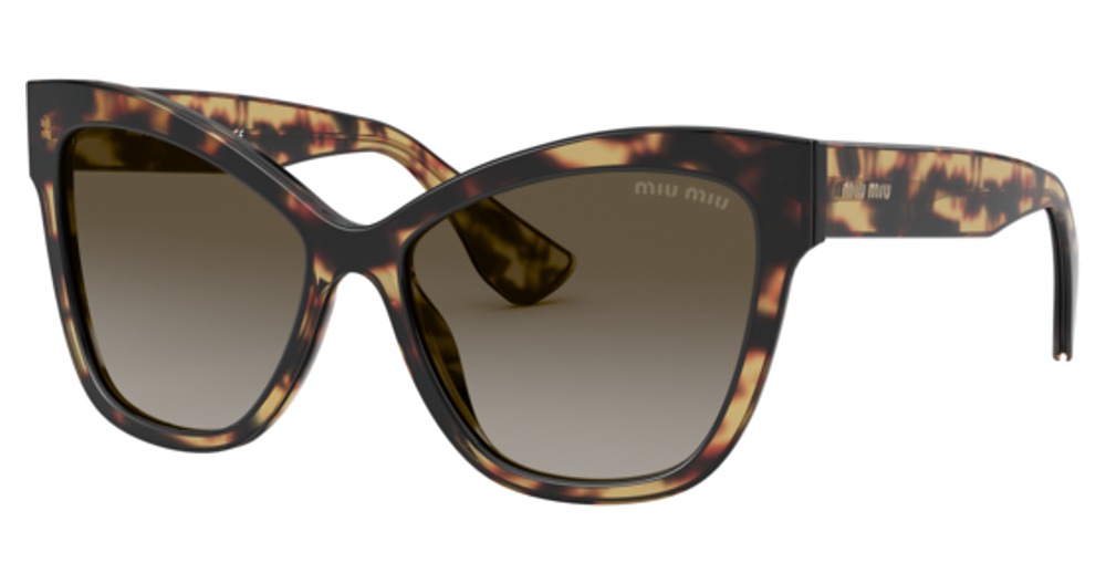 Miu Miu MU 08VS cateye sunglasses in Havana/Grey Gradient