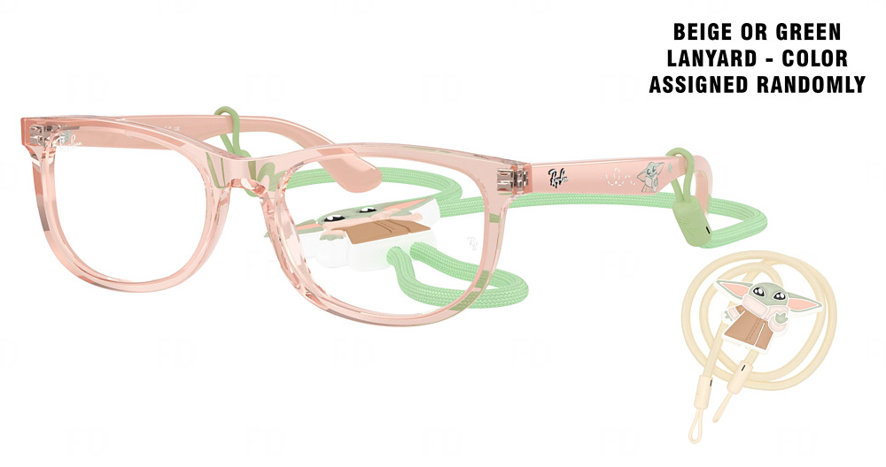 Ray-Ban RY1642F round eyeglasses in Transparent Pink