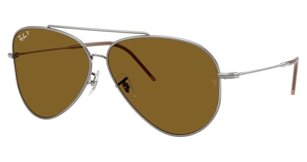 Ray-Ban RBR0101S AVIATOR REVERSE aviator sunglasses in Gunmetal/Polarized Dark Brown