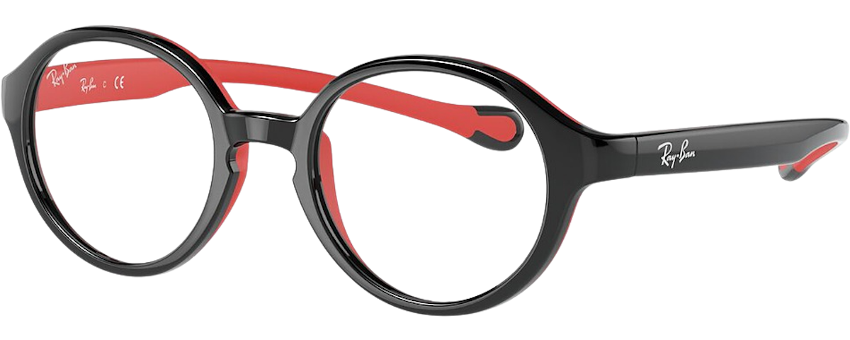 BLACK ON RUBBER RED