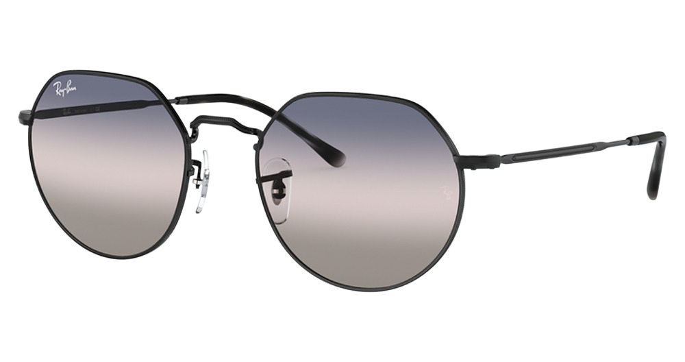 Ray-Ban RB3565 JACK round sunglasses in Black/Pink Gradient Blue