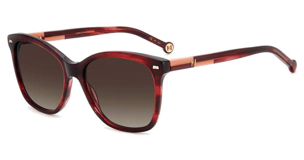 Carolina Herrera HER 0137/S rectangle sunglasses in Burghorn B/Brown Shaded