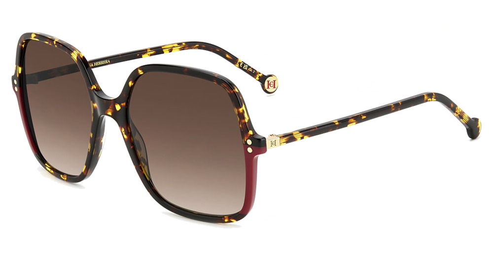 Carolina Herrera HER 0244/S square sunglasses in Havanred/Brown Shaded