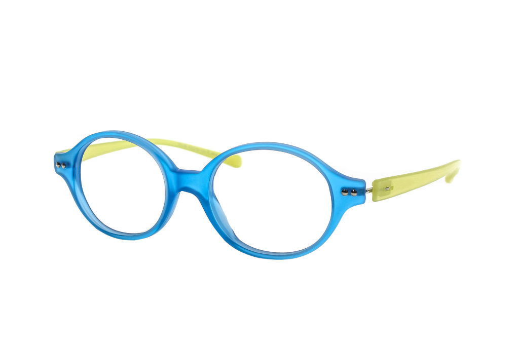 iGreen igv04.08 round eyeglasses in Matte Sky Blue/Shiny Lemon