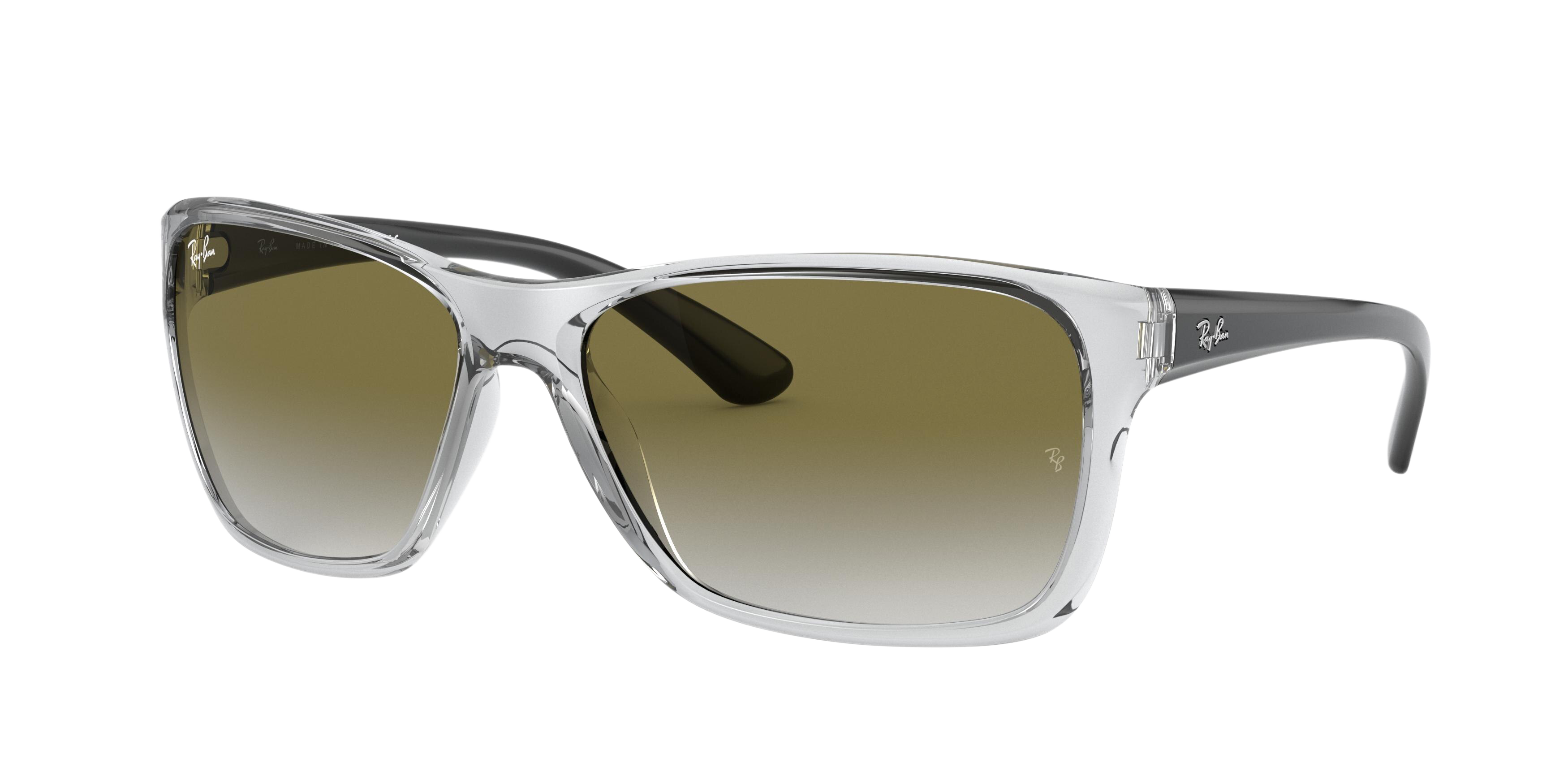 Ray-Ban RB4331F square sunglasses in Transparent