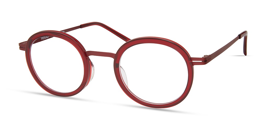 Modo 4543 round eyeglasses in Dark Red