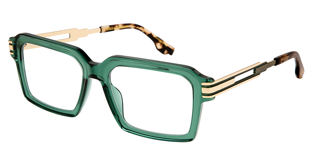 CRYSTAL GREEN-TORTOISE GOLD