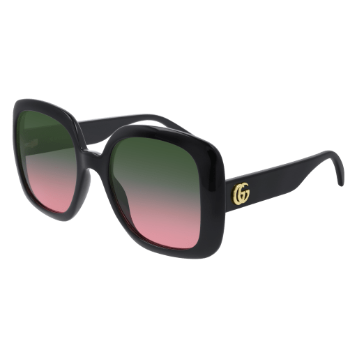 Gucci GG0713S square sunglasses in Black Black Green/Nylon