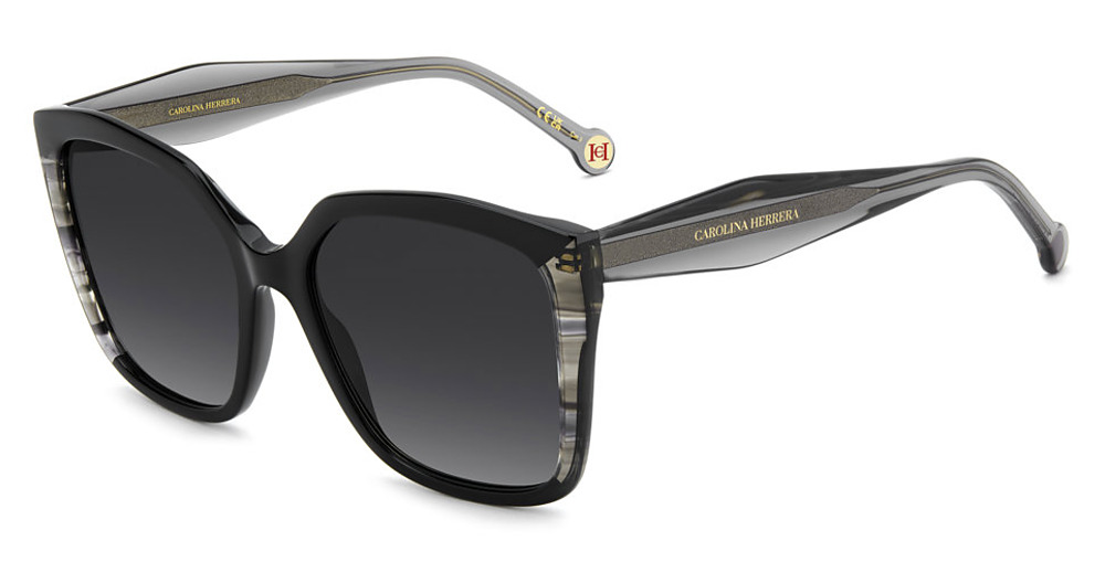 Carolina Herrera HER 0339/S cateye sunglasses in Black/Dark Grey Shaded