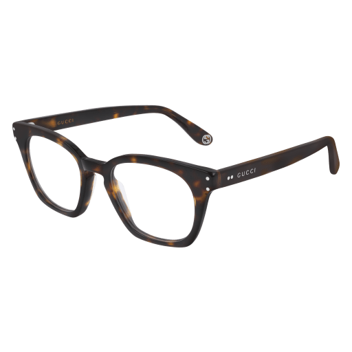 Gucci GG0572O rectangle eyeglasses in Havana Havana Transparent