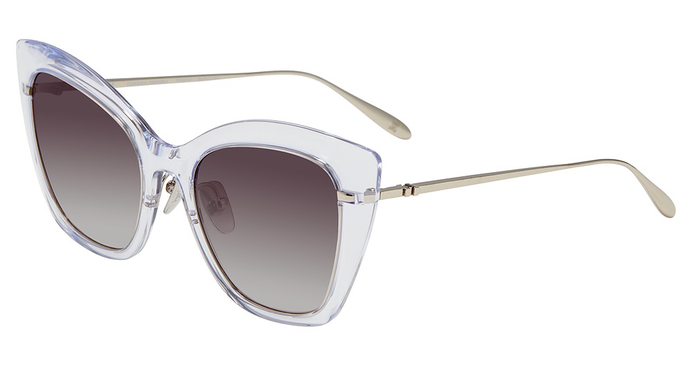 Carolina Herrera SHN608M cateye sunglasses in Crystal Silver 0579