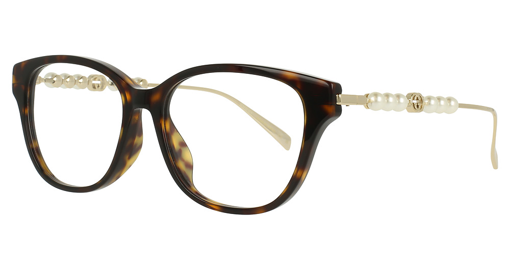 Gucci GG1972OA round eyeglasses in Havana