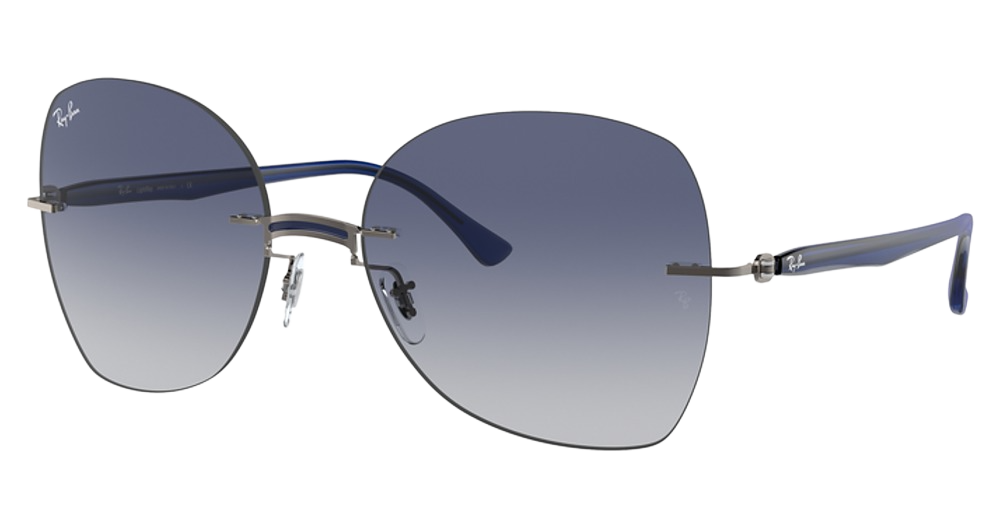 BLUE ON GUN METAL / LIGHT GREY GRADIENT DARK BLUE