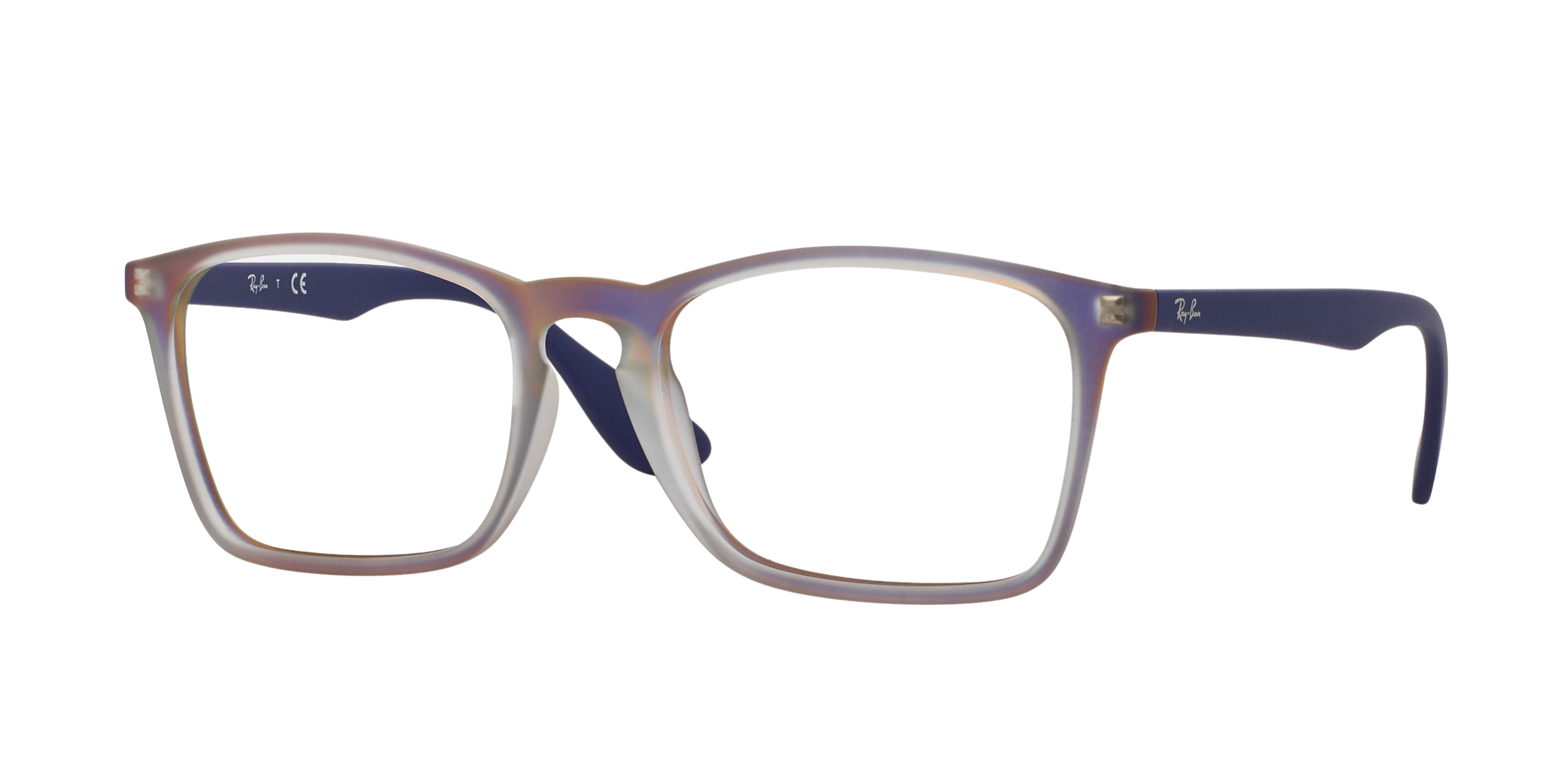 Ray-Ban RX7045 square eyeglasses in Violet Iridescent
