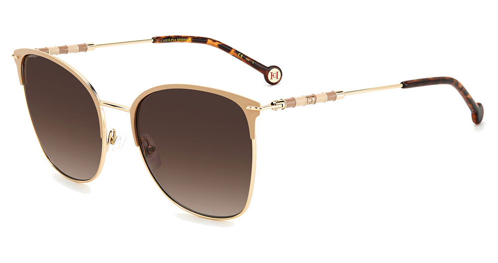 Carolina Herrera CH 0036/S cateye sunglasses in Gold Nude/Brown Gradient