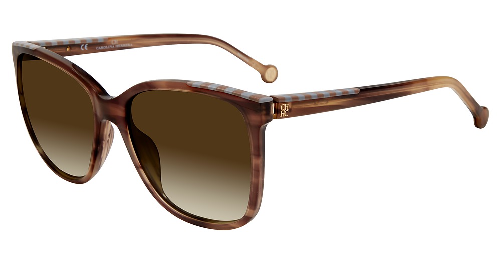 Carolina Herrera SHE795 square sunglasses in Light Tortoise 06 Yx