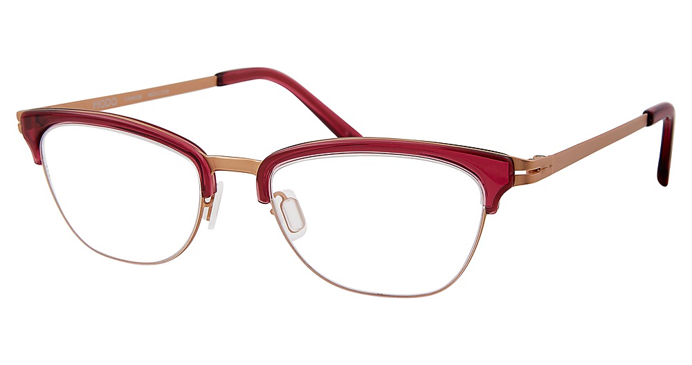 Modo 4521 cateye eyeglasses in Rasberry Rose Gold