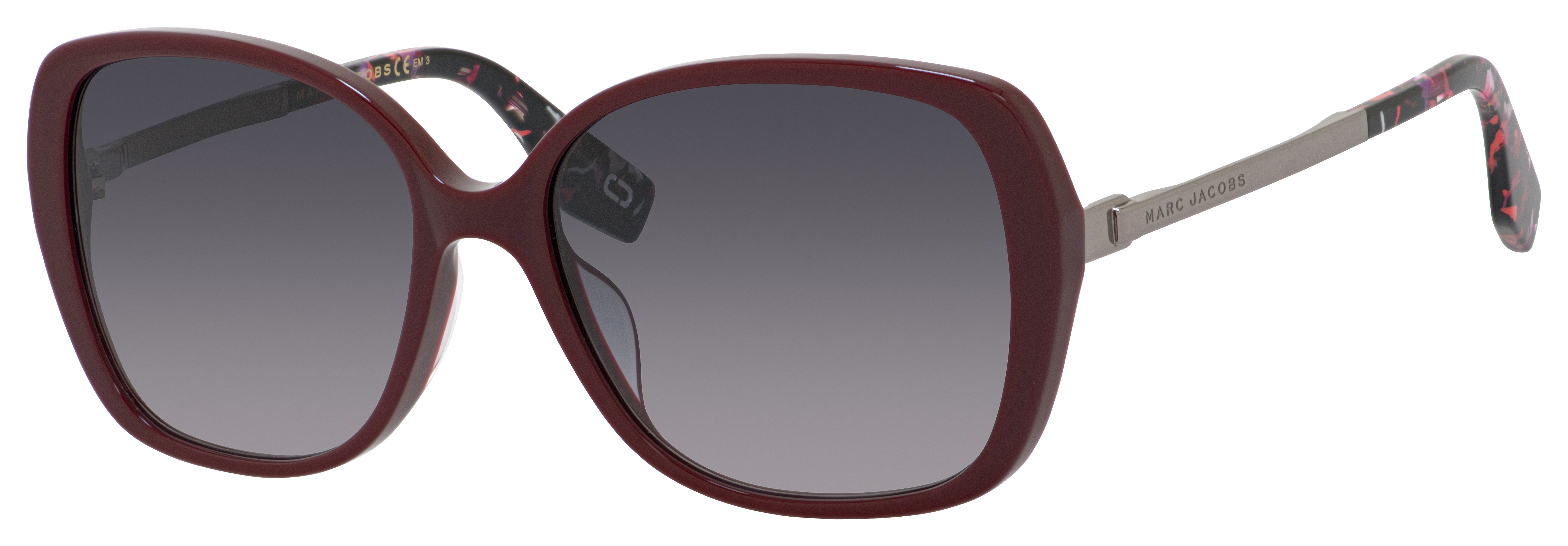 Marc Jacobs Marc 304/S cateye sunglasses in Opal Burgundy (9 O Dark Grey Gradient)