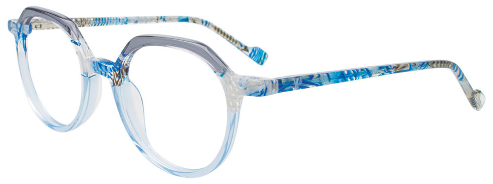 Transparent Grey & Blue