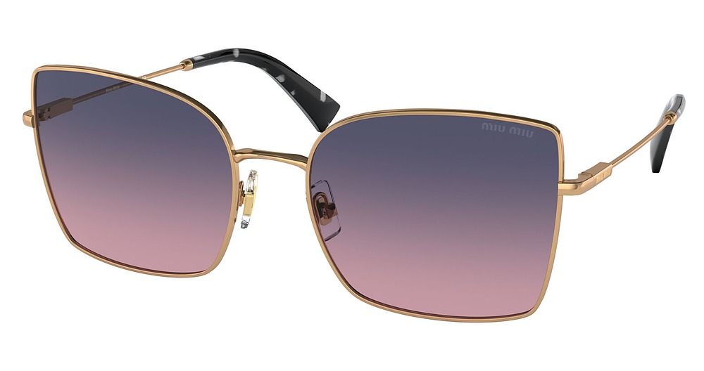 Miu Miu MU 51WS cateye sunglasses in Antique Gold/Pink Gradient Blue