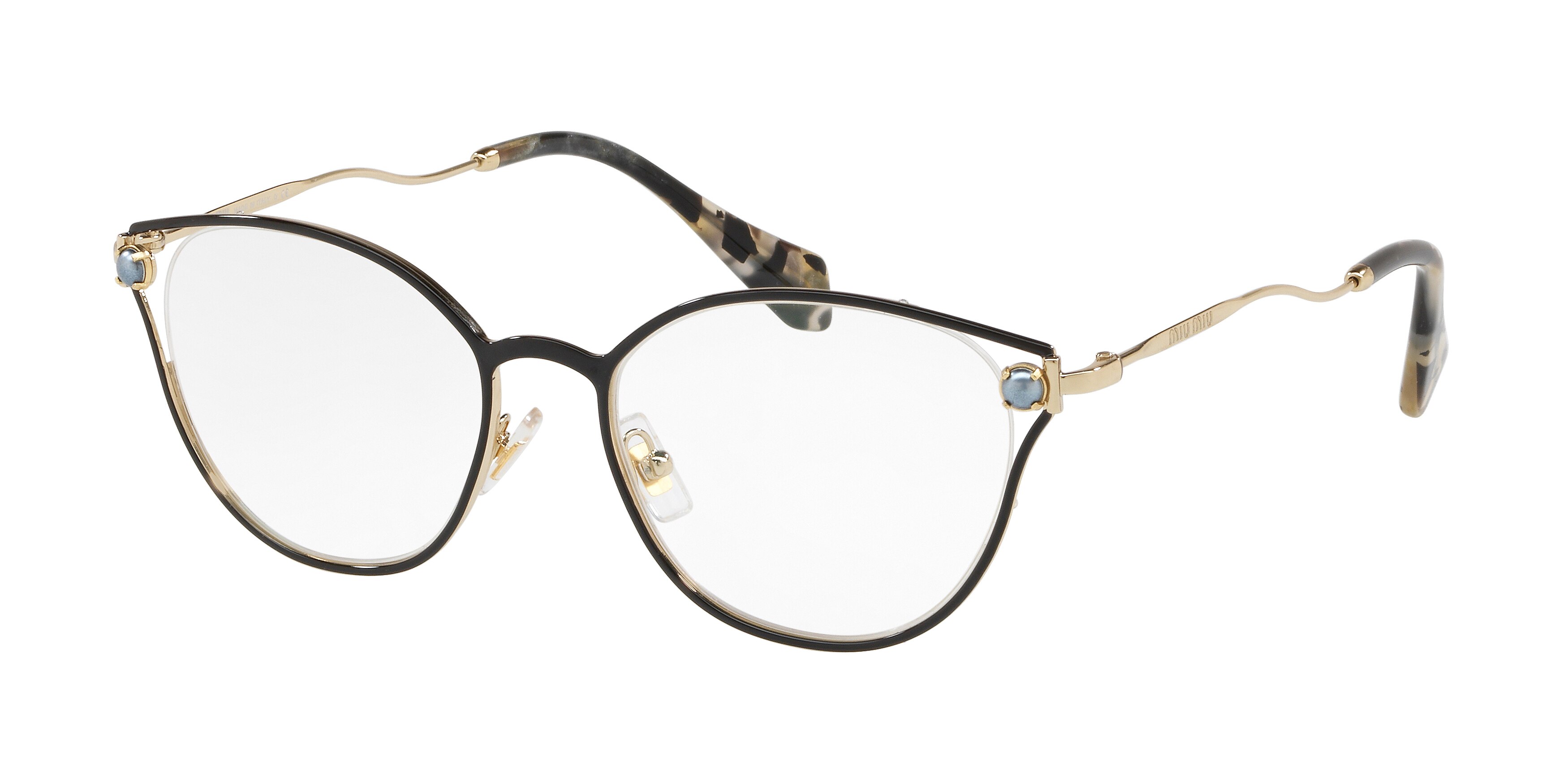Miu Miu MU 53QV square eyeglasses in Black