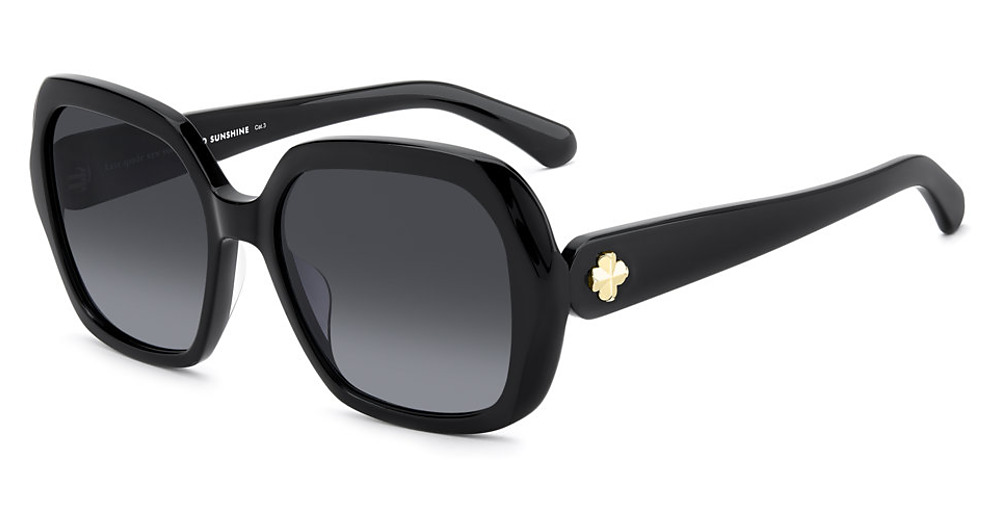 Kate Spade KS NORINA 2/G/S square sunglasses in Black/Dark Grey Shaded