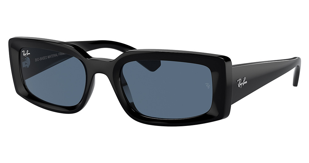 Ray-Ban RB4395F KILIANE rectangle sunglasses in Black/Dark Blue