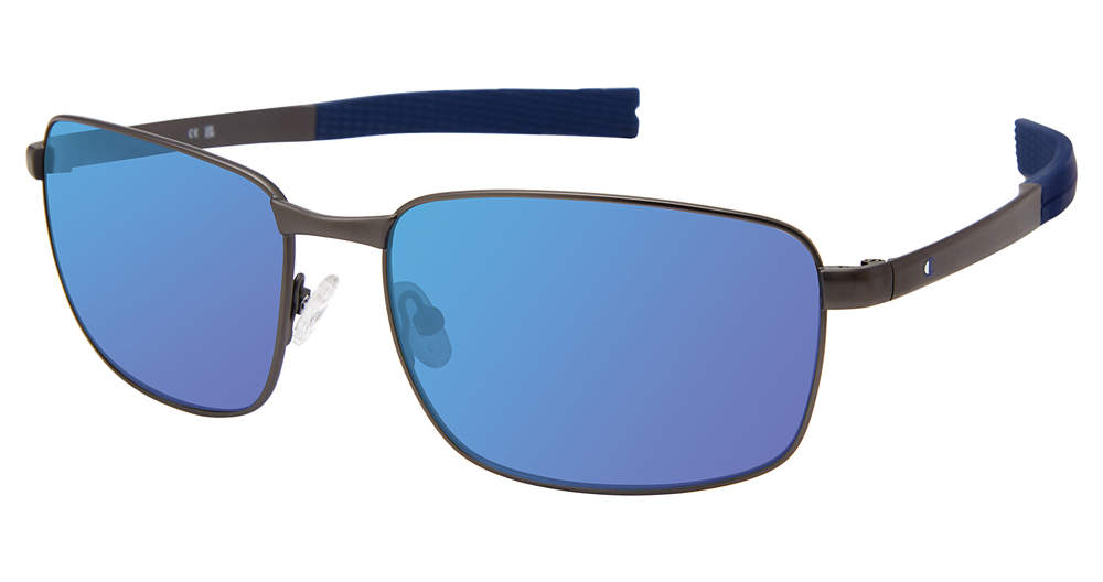 MATTE GUNMETAL / SOFT BLUE FLASH