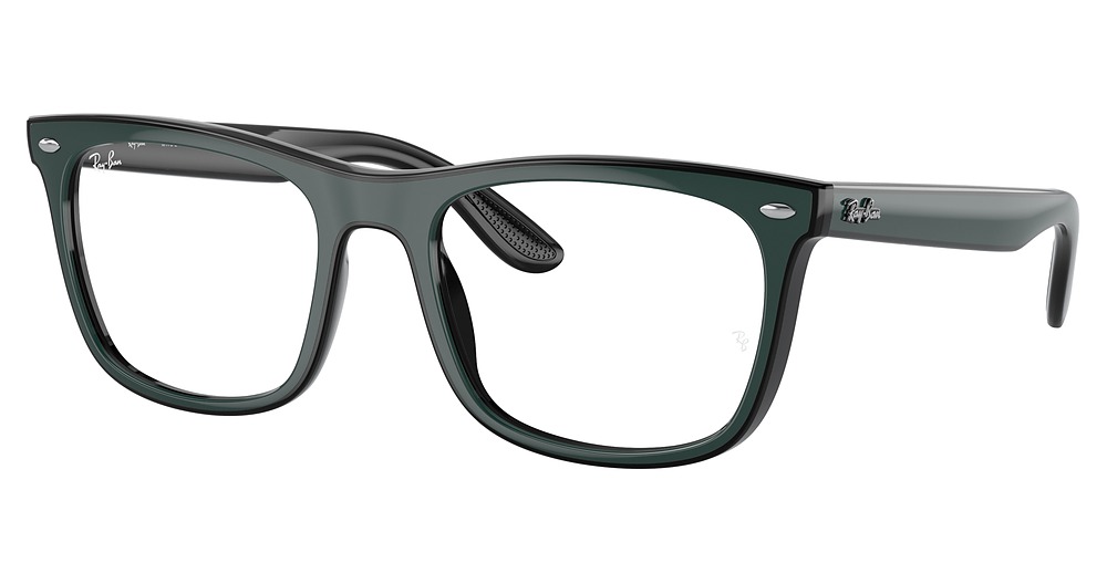 Ray-Ban RX7209F square eyeglasses in Green Black Black