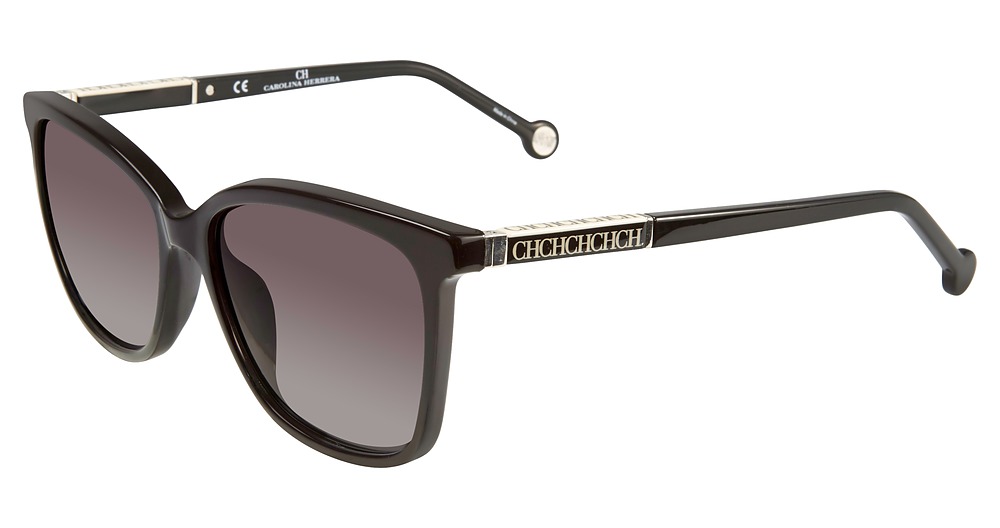 Carolina Herrera SHE702 rectangle sunglasses in Shiny Black 700