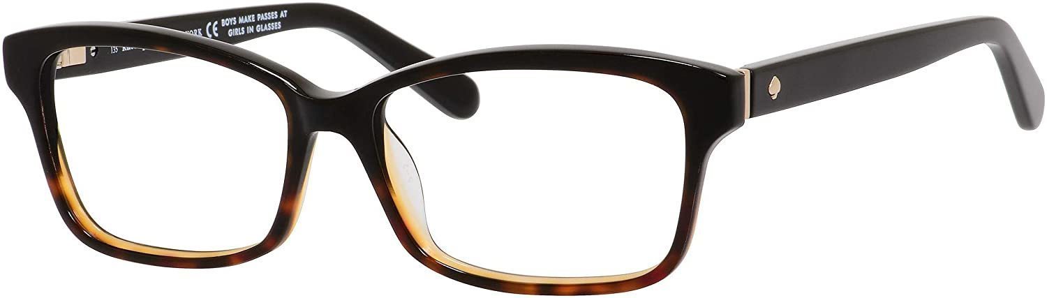 Kate Spade Sharla rectangle eyeglasses in Black Tortoise Fade