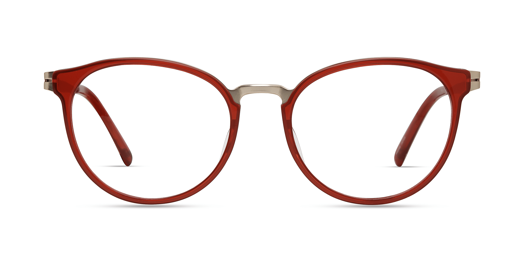 Modo 4527 round eyeglasses in Red Gold
